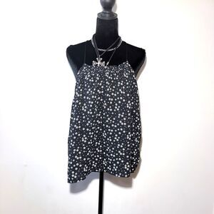 No Boundaries Racerback Black Camisole & White Daisy Print Top Women’s Size XL